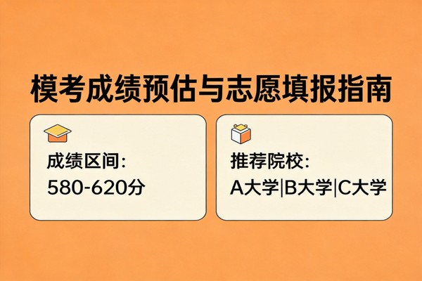 如何根据模考成绩预估高考志愿