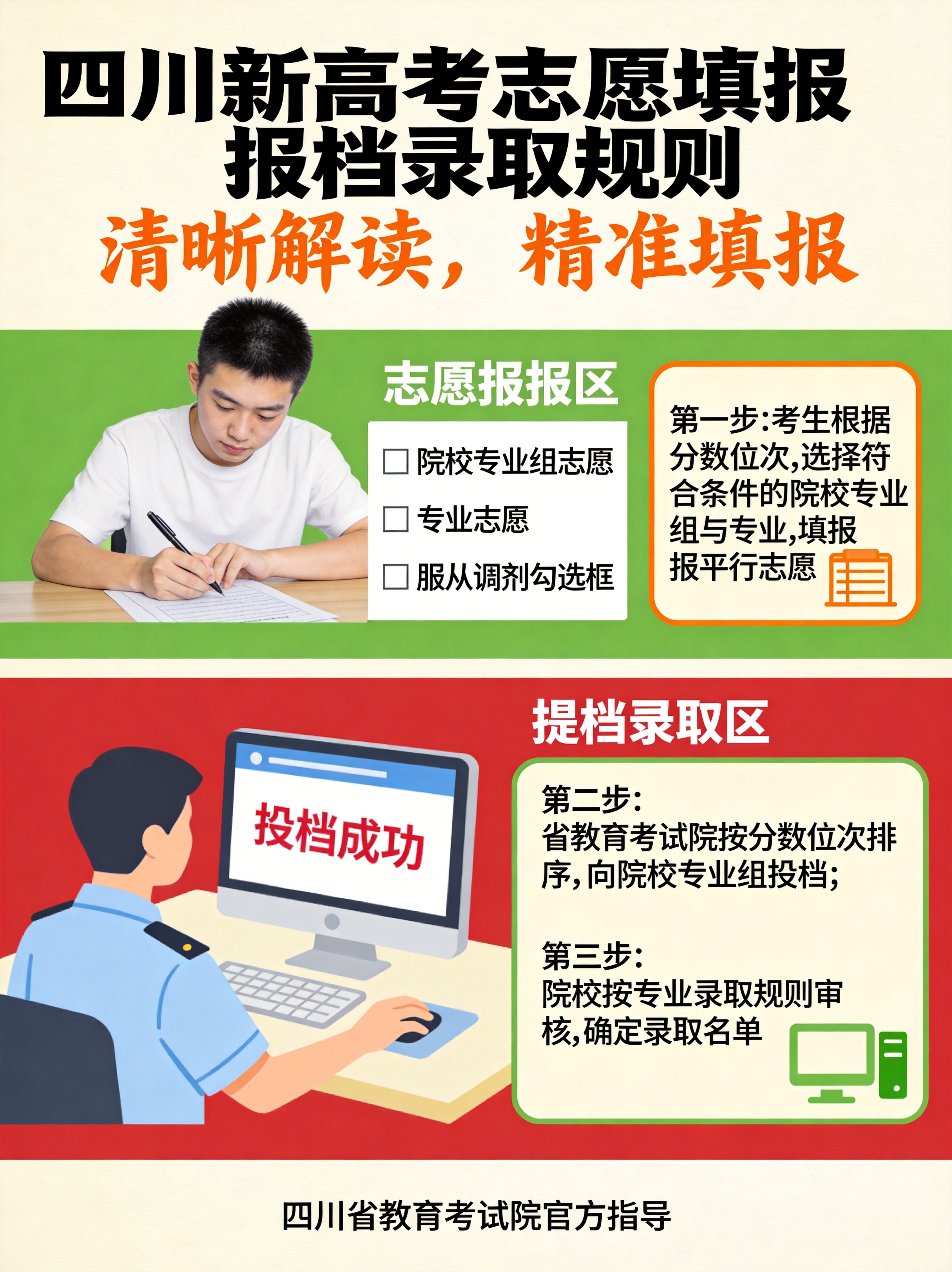 四川新高考A段B段志愿怎么填？分段投档规则全解析